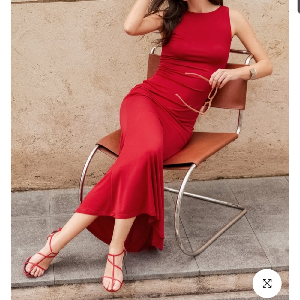 OGL Effortless Boatneck Mermaid Maxi Dress
